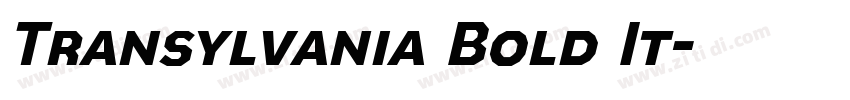 Transylvania Bold It字体转换